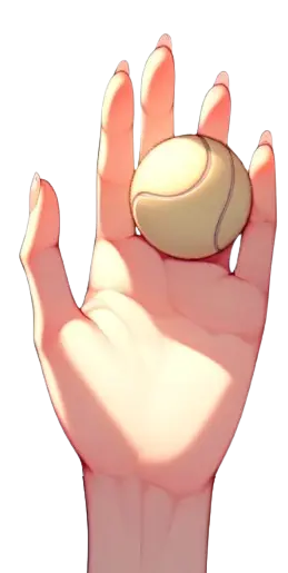 hand holding ball
